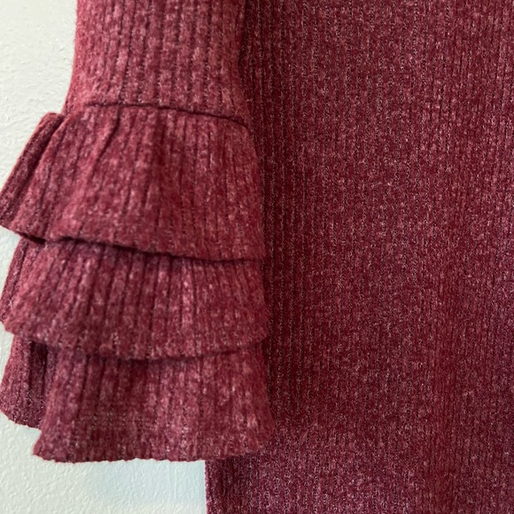 SOLD Lulu’s Ruffle Sleeve Sweater Dress - Picture 2 of 2
